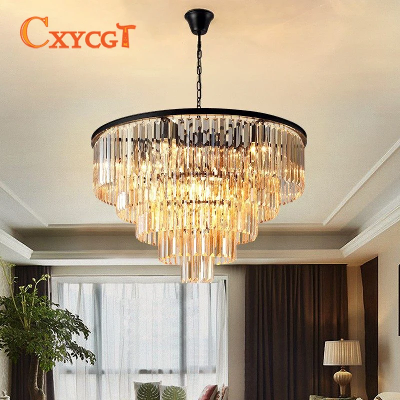 Современные люстры со светодиодными лампочками и металлическим материалом для гостиной декоративное освещение светильник высокого качества кристалл