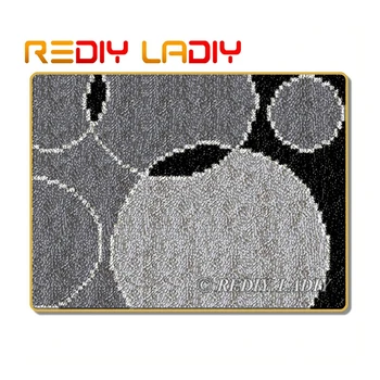 

Latch Hook Rug White Grey Black Crocheting Carpet Rug 100% Acrylic Yarn Sofa Cushion Mat DIY Carpet Rug Home Decor Hobby & Craft