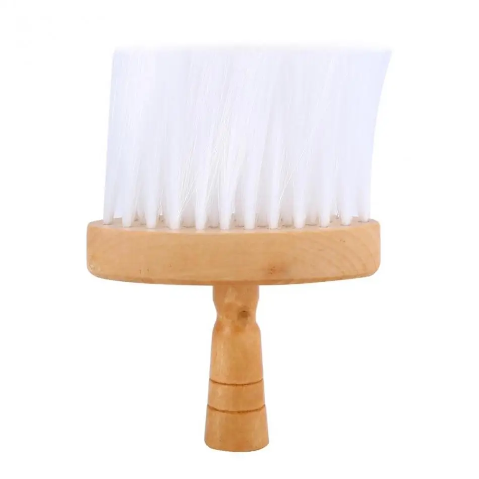 Brochas con mango de madera para salón de peluquería, suave plumero de cuello, herramienta de corte de peluquería para peluquero, cepillo de peluquería