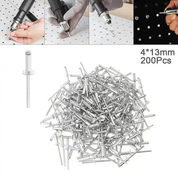 

200pcs/lot M4x13mm Rivet Gun Core Pulling Riveting Break Mandrel Nail with Polished Chrome Surface for Furniture Car Aircraft