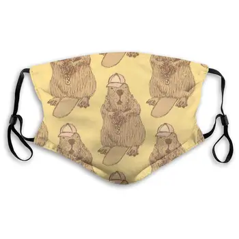 

Sketch Beaver Hipster in Vintage Style Anti Pollution Mask for Kids Women Man Comfort Dustproof Mouth Mask with Activated Carbon
