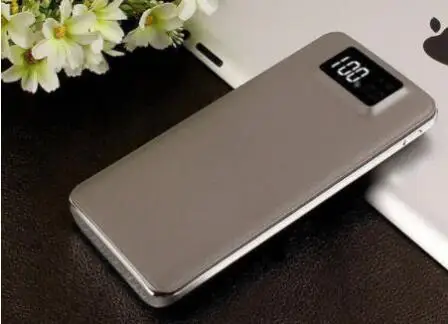 Power Bank 30000mAh для Xiaomi Mi 2 USB power Bank портативное зарядное устройство Внешняя батарея повербанк для iPhone 7 8 X XS samsung huawei - Цвет: Серый