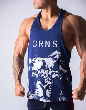 

Tank Top Men I-shaped Vest Fitness Workout Tank Tops Bodybuilding Muscle Shirt Gym Stringer