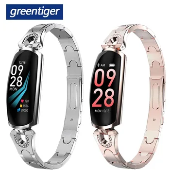 

Greentiger AK16 Smart Watch Women Lady Fashion Wristband Heart Rate Blood Pressure Fitness Tracker VS H8 Female Smart Bracelet