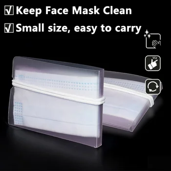 

5/10pcs Foldable Face Masks Storage Box Clip Dustproof Mask Case Safe Pollution-Free Mini Disposable Mask Storage Organizer