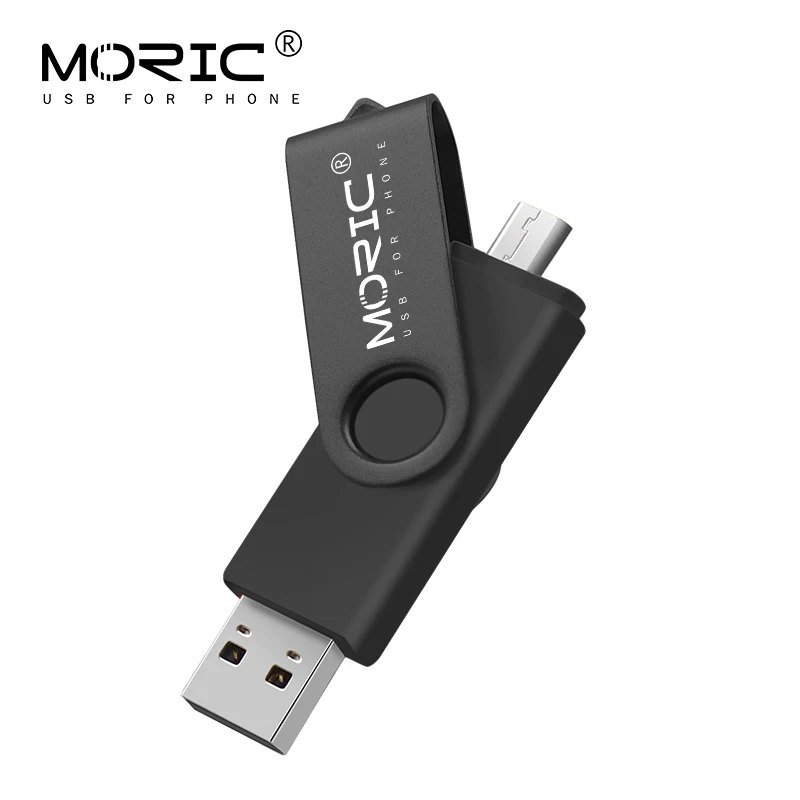 Лучший USB флеш-накопитель для Android, смартфон, 64 ГБ, флешка, 32 ГБ, OTG флеш-накопитель, металлическая карта памяти, 16 ГБ - Цвет: black
