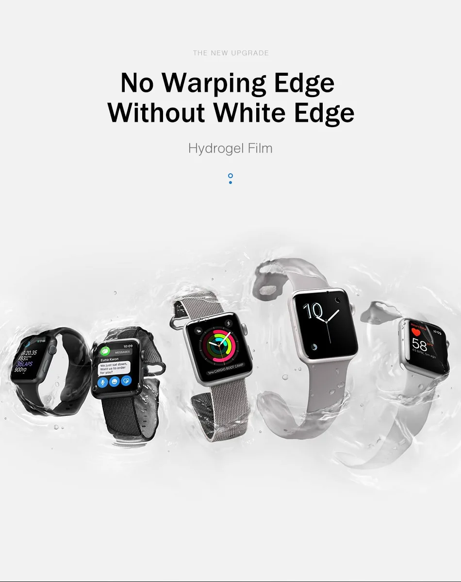 YKZ 2 шт Защитная пленка для Apple Watch Гидрогелевая пленка для iWatch 4 3 2 1 полная защита для Apple Watch 38 мм 40 мм 42 мм 44 мм