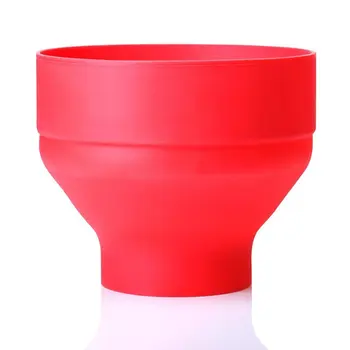 

Silicone popcorn bowl Microwave oven folded popcorn bucket Creative high temperature resistant large covered silicone bucket