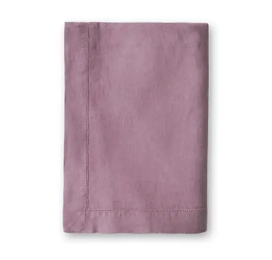 Purple Чистое натуральное льняное одноцветное прямоугольное настольное полотно скандинавские простые салфетки разноцветный светильник экстравагантный антибактериальный - Color: Purple