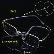 Высококачественные металлические титановые бифокальные многофокальные очки для чтения, анти-синий светильник, увеличительная дальнозоркость для мужчин и женщин, 1,0, 1,5, 2,5