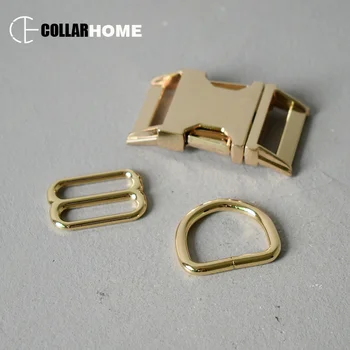 

100 sets metal belt buckle 25 mm D rings double rings for DIY dog pet collar harness sewing accessories smooth adjuster sliders