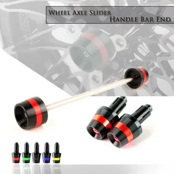 

Front Axle Fork Sliders Wheel Protector +Handle Bar End Grips Cap Cover For DUCATI STREET FIGHTER 848 1200 1098