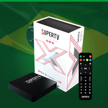 

Supertv White X TV Box Amlogic S905X 2G, 8G Wifi2.4G&Bluetooth4.2 LAN100M 4K Android TV BOX Support Super Partner and Super Chat