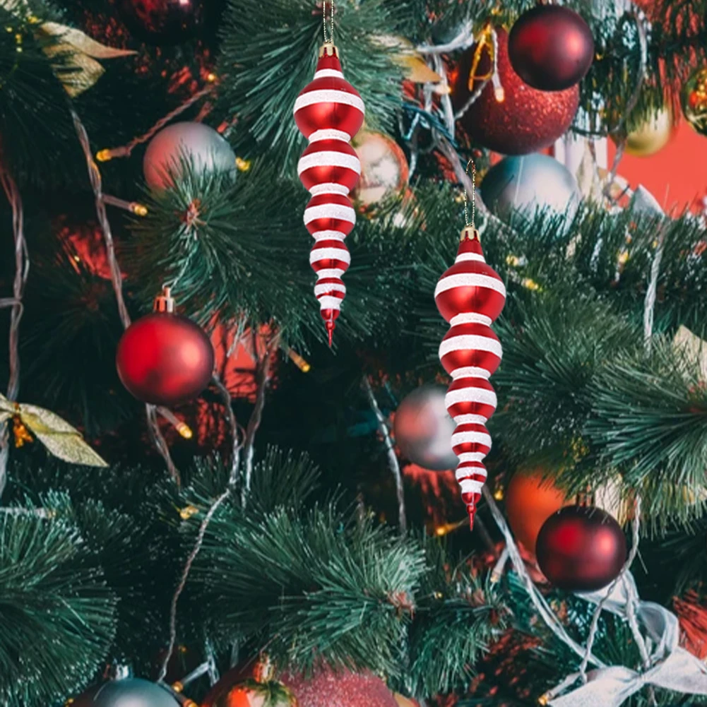 クリスマスの木の装飾 6個 シミュレーション クリスマスツリー 冬 パーティー 家 クリスマスの装飾品 新年 Pendant Drop Ornaments Aliexpress