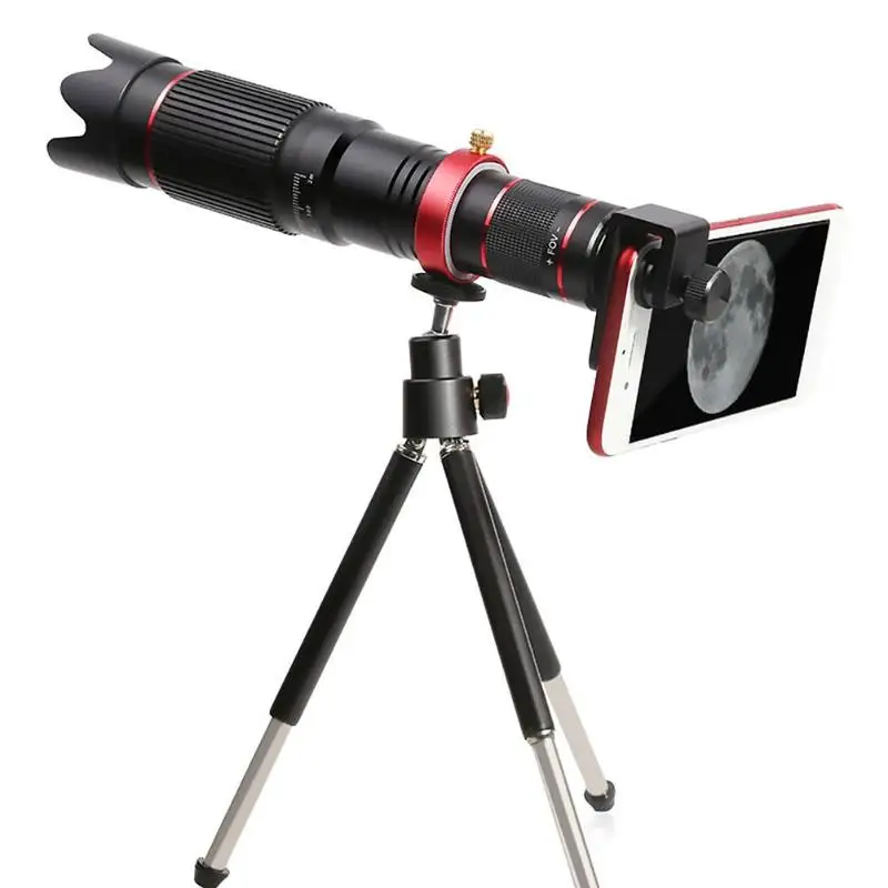 Оптический зум 4K HD 36X объектив камеры телеобъектив телескоп со штативом зажим для