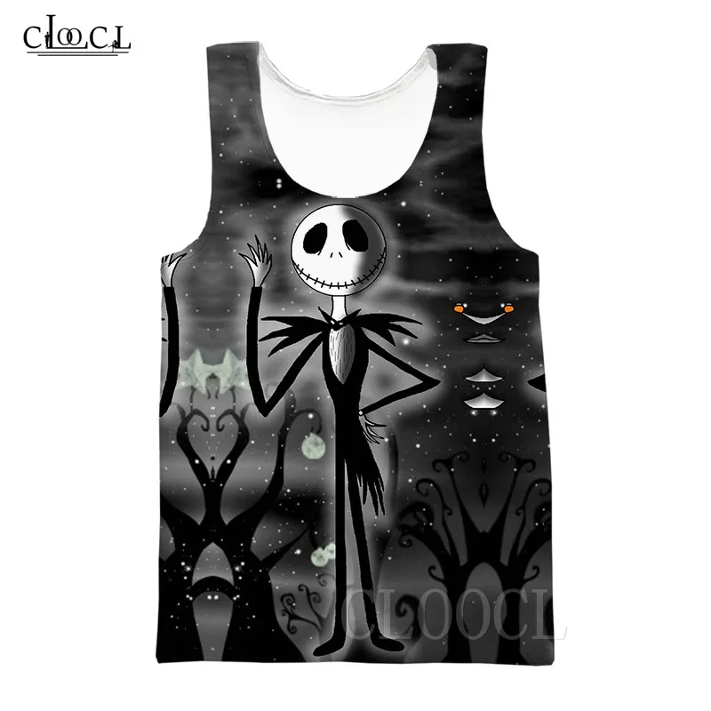 Unisex The Nightmare Before Christmas Tank Tops 3D Print Shirts Singlet Male Men's Bodybuilding Gym Vest Fitness Clothes Tanktop
