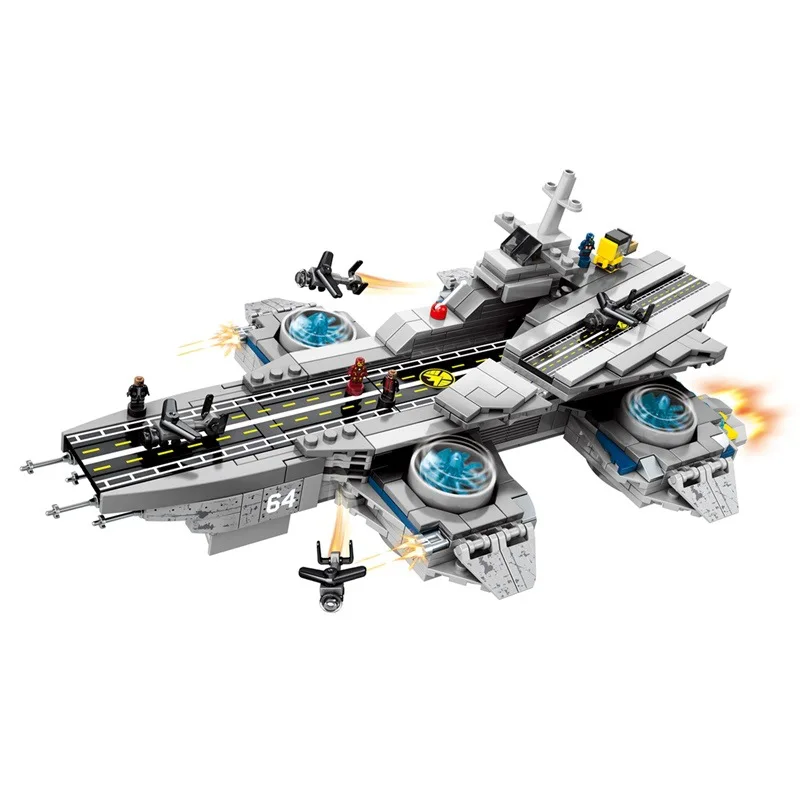 Mavel Мстители Helicarrier Модель Строительный блок Набор Игрушек
