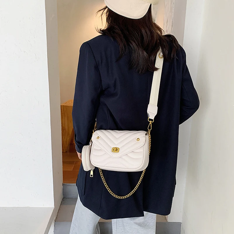 

S.IKRR Woman Bag Designer Bags Women 2 Pcs/Set Composite Bags 2020 Female Leather Handbag Shoulder Messenger Bag bolsa feminina
