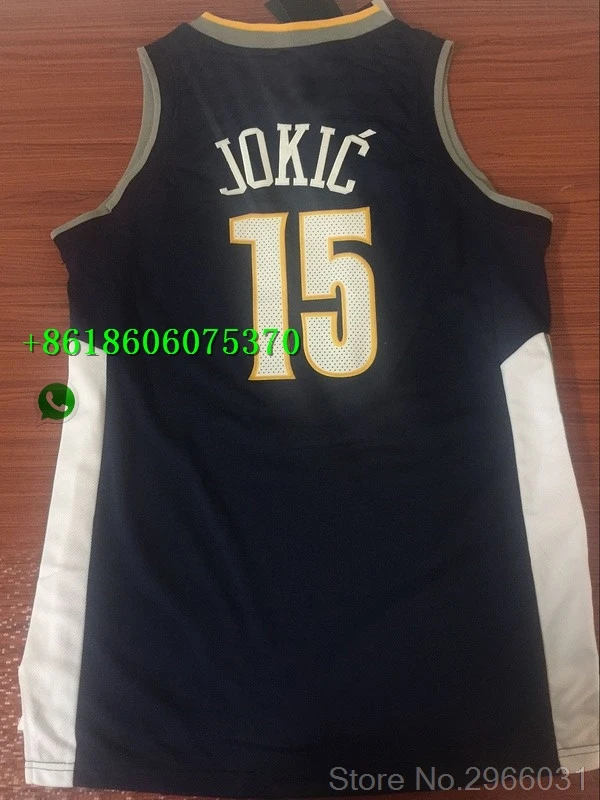A+++ Качественная мужская одежда для взрослых#3 Allen Iverson 15 Nikola Jokic 55 Dikembe Mutombo Jersey Denver