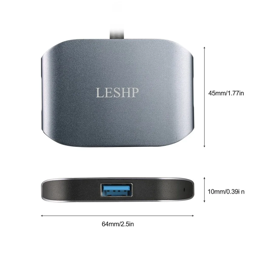 

USB Type C to USB 3.0 & USB 2.0 & HDMI Convertor Cable Adapter USB-C HUB HD 4K Hot Plug for Type-C Devices UC27