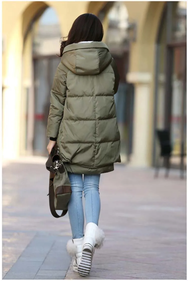 Зимнее женское хлопковое пальто, теплые длинные парки с капюшоном, куртка армейского зеленого цвета, куртки с хлопковой подкладкой, большие размеры 5XL
