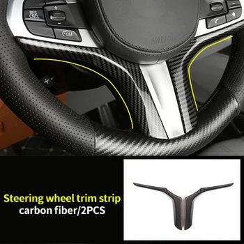

For BMW 6 series GT 2018-2019 ABS chrome Steering wheel trim strip 2pcs