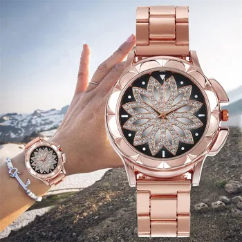 

New Top Fashion Ladies Steel Belt Women's Watches Wild Lady Creative Luxury Diamond reloj mujer Casual Quartz Clock Female Gift