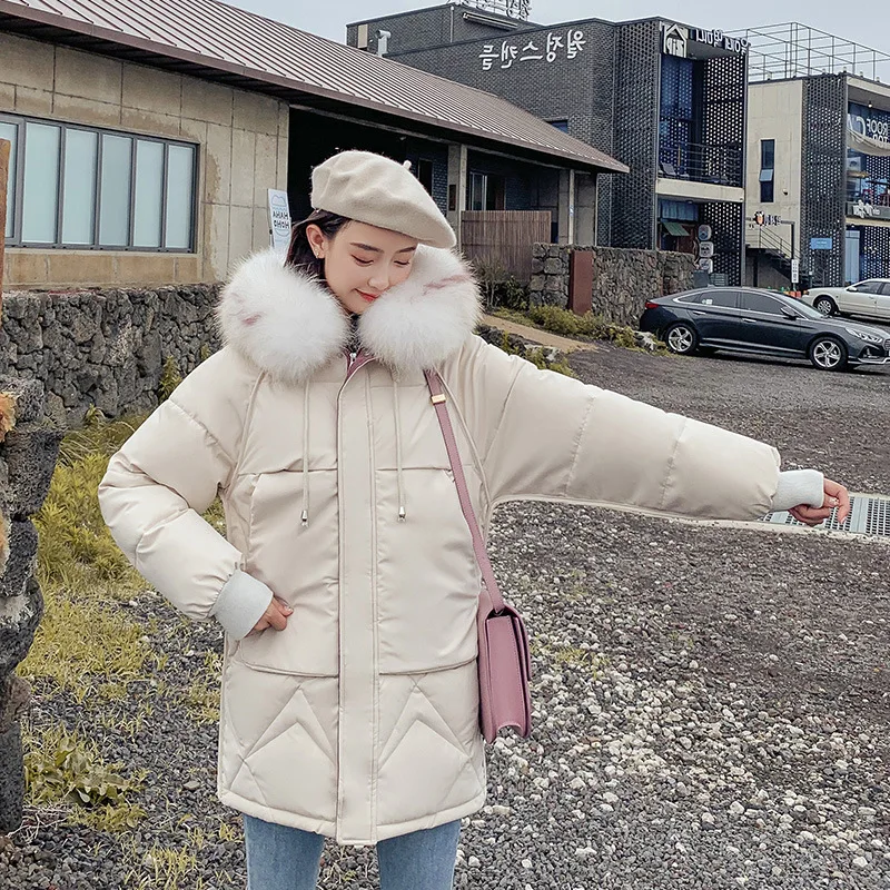 Женское зимнее белое меховое пальто с капюшоном, Куртка Harajuku, уличная одежда, корейская модная женская одежда, ветровка на молнии, xxxl - Цвет: Белый