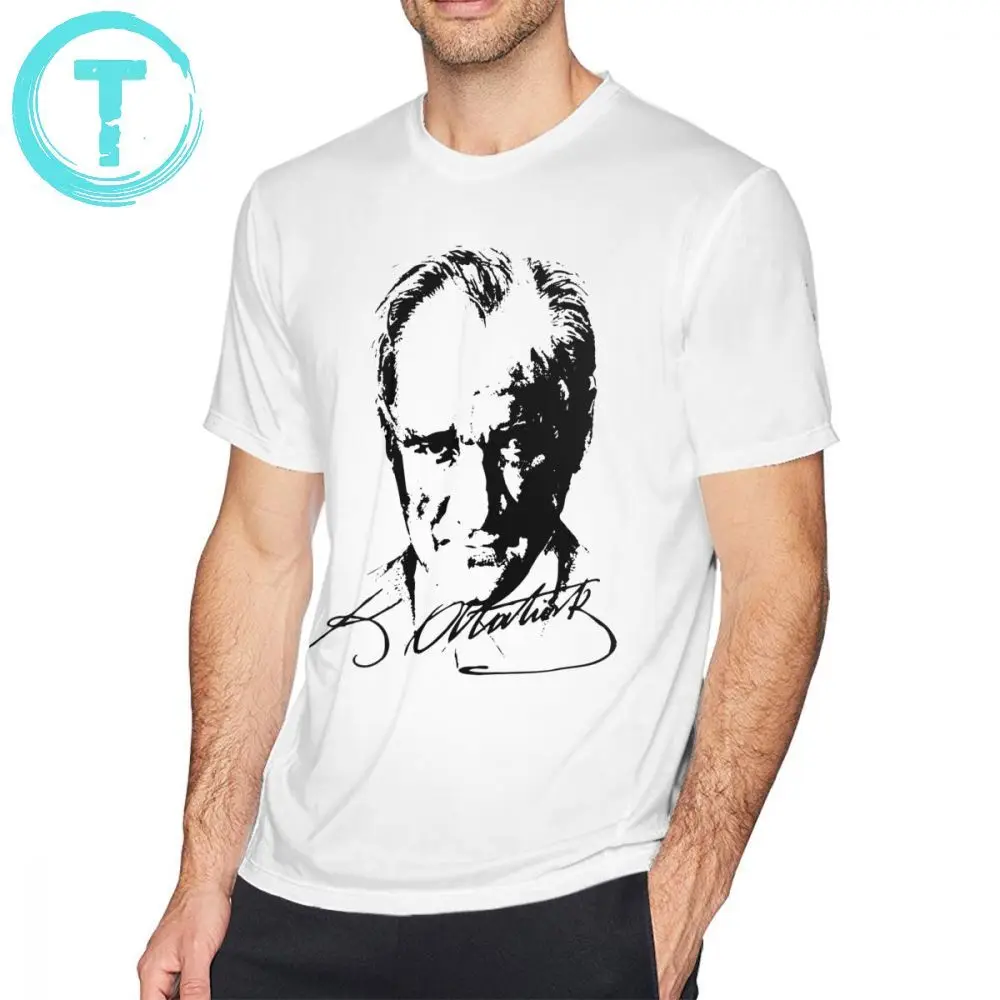 

Ataturk T Shirt Mustafa Kemal Ataturk T-Shirt Casual Printed Tee Shirt Cotton Short-Sleeve Funny 4xl Mens Tshirt