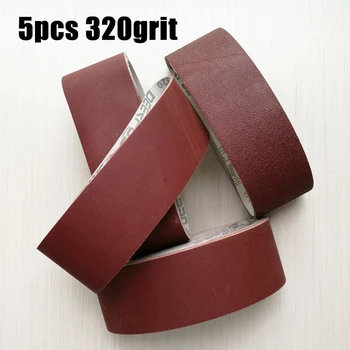 

Set Of 5pcs 75*533mm 40/ 60/ 80 /120/ 240/320grit Soft Cloth Sanding Belts Parts