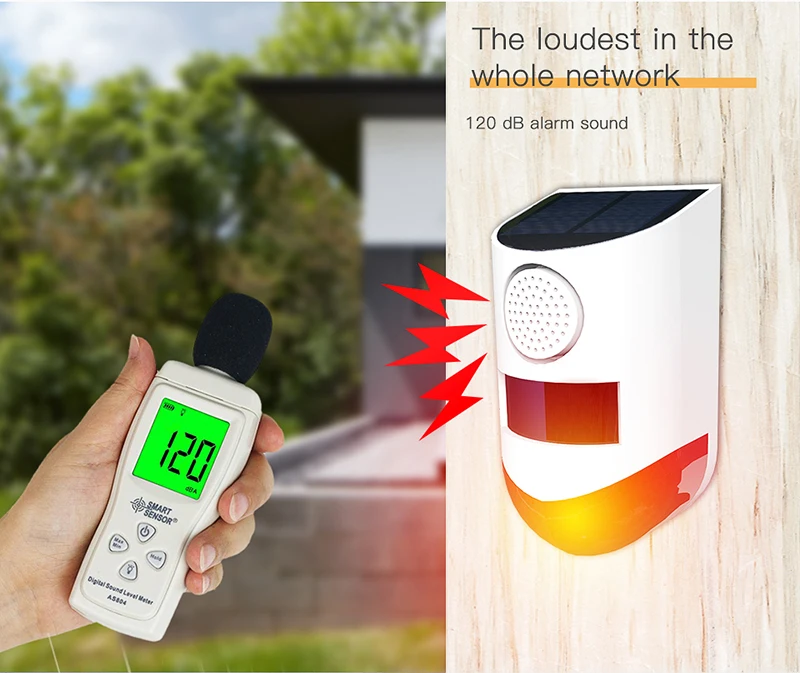 

Solar Wireless Flashing Siren Strobe Light Alarm Security System pir motion sensor 220v Motion Sensor light movement detector