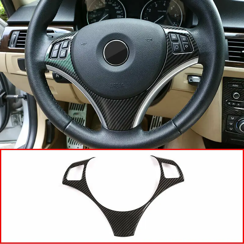 

Carbon Fiber Style For BMW 1 3 Series E82 E87 E90 E92 E93 Steering Wheel Cover