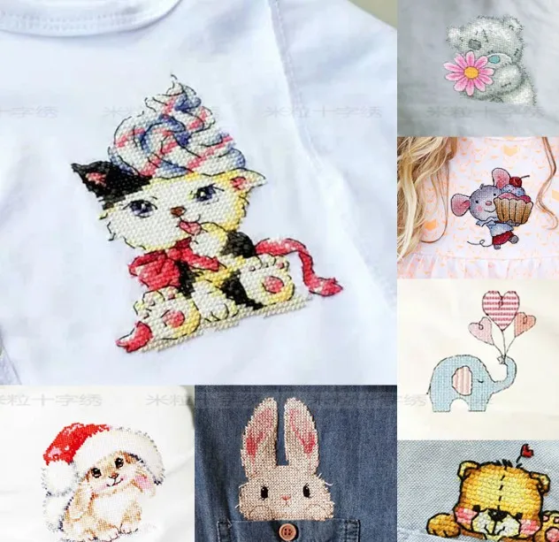 

Top Quality Embroidery 14CT Cross Stitch Kit Water Soluble Watersoluble Canvas Fabric Disappear in Water, Cross Stitch Kit