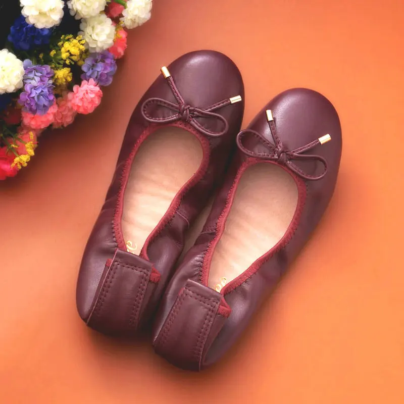 Туфли женские из натуральной кожи Брендовые балетки лоферы обувь на плоской