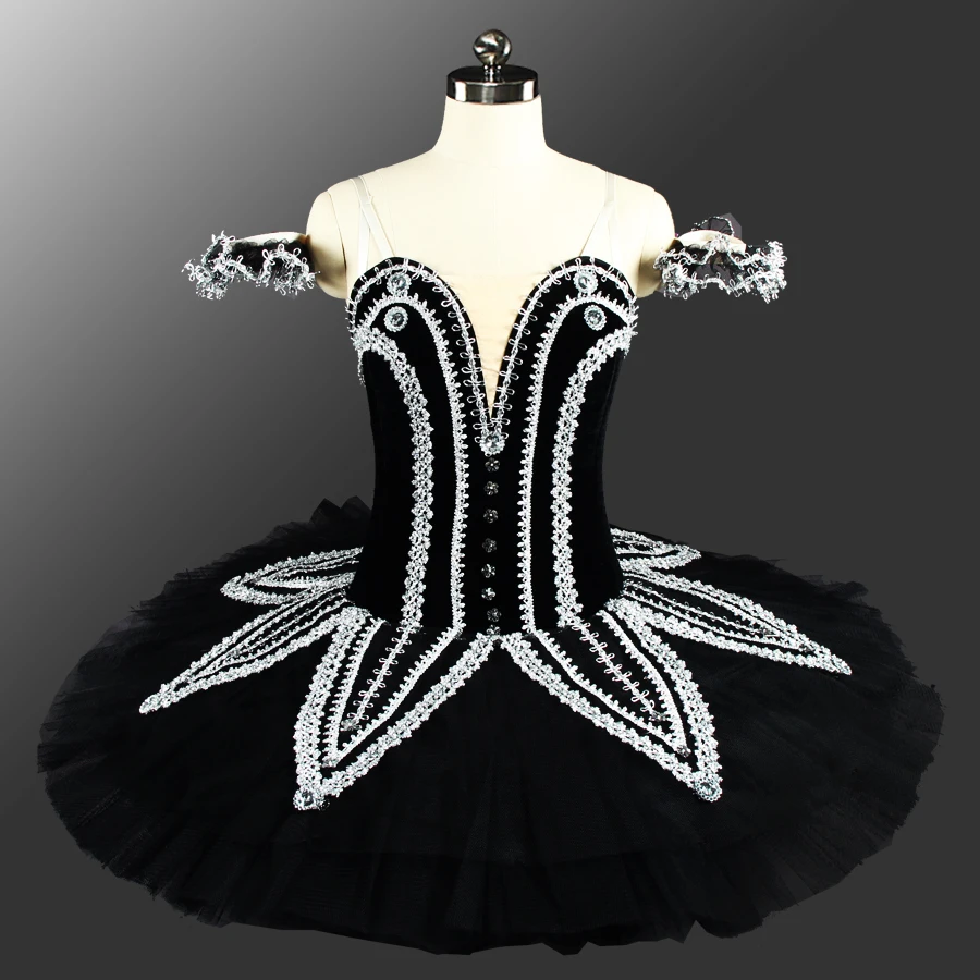 

Classical Professional High Quality Custom Size Kids Girls Black Swan Ballet Tutu