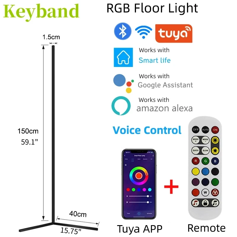 Угловые светодиодные лампы Tuya с Wi-Fi RGB пультом ДУ 100-240 В | Лампы и освещение