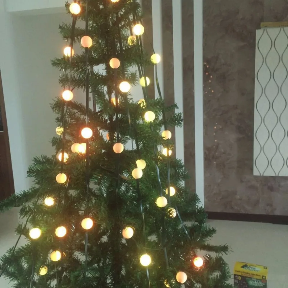 Бытовая техника Рождественский Водонепроницаемый светодиодный светильник-гирлянда с низким энергопотреблением наружный Свадебный вечерний Рождественский гирляндовый светильник