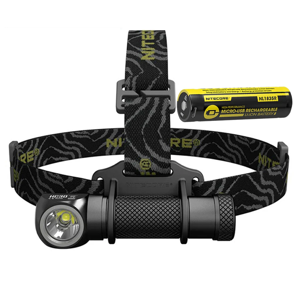 Налобный фонарь NITECORE HC30 CREE XM-L2 U2 max 1000LM с аккумулятором 18650 3500 мАч, новое зарядное устройство I2 - Испускаемый цвет: HC30 NL1835R