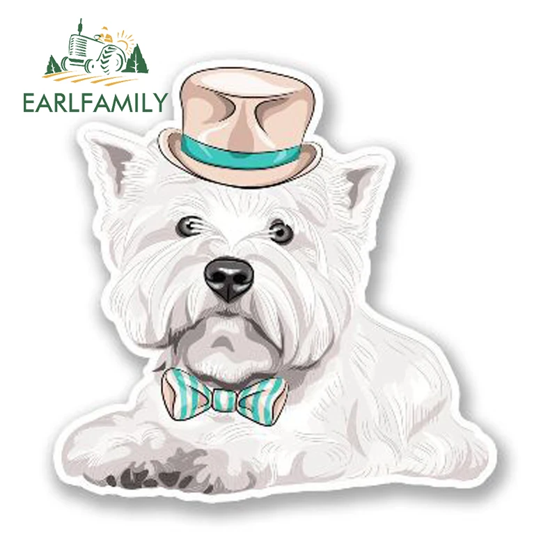 EARLFAMILY 13 см x 12 Автомобильная наклейка West Highland Terrier собака виниловая для ноутбука