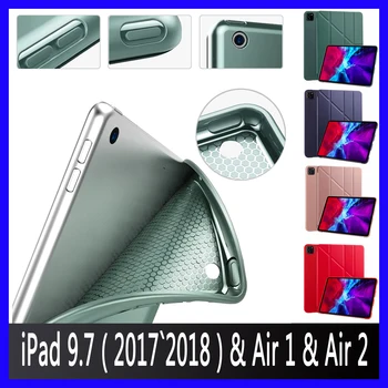 

For New iPad 9.7 Case Air 1/Air 2 PU leather Soft Cover Case 5th 6th 2017 2018 (A1822 A1823 A1893 A1954 A1566 A1567 A1474 A1475)