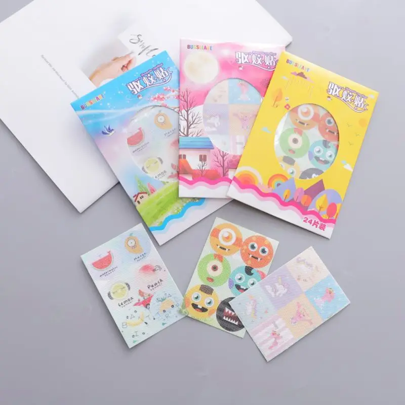 24pcs/set Cartoon Mosquiot Repellent Stickers Anti Mosquito Bug Patches Essential Oil Repeller Killer Paste photo