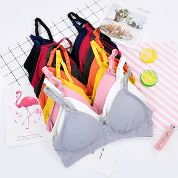 

Kids Bra Cotton Training Bra for Girls Teens Underwear Lingerie Teenage Girl Underwear Wireless Elastic for Young Girl Fashion