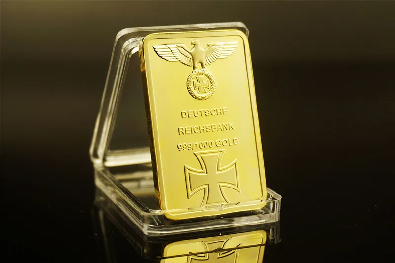 1 шт./лот 1 OZ WWII German слиток золота 24к золото многослойное 3RD немецкая Рейхсбанка слиток золота coin1939