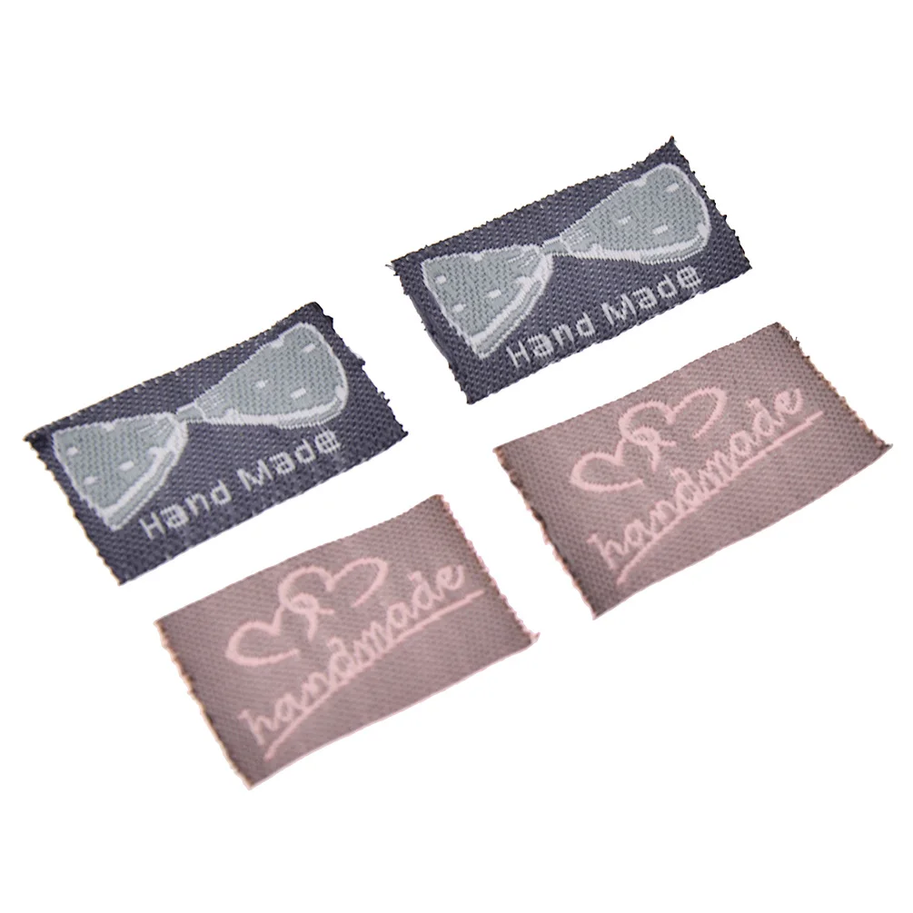 100Pcs/lot Handmade Garment Label Butterfly Heart Label Tags For Clothes Diy Sewing Accessories