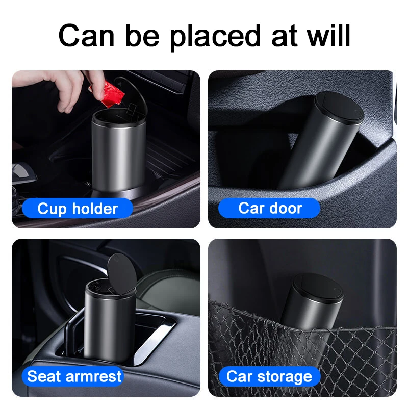 Car Trash Can Baseus Mini Auto Dust Organizer Car Interior Rubbish Bag
