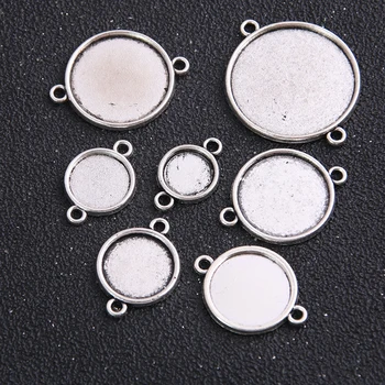 

10 PCS 10mm-25mm Antique Vintage Round Cabochon Settings Jewelry Connectors Jewelry Blanks Fit Diy Jewelry Making