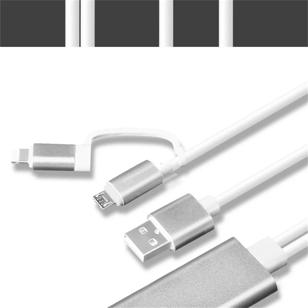 2 в 1 HD tv адаптер USB кабель HDMI кабель для iPhone 5 5S 6 6S Plus для Android LG samsung htc xiaomi