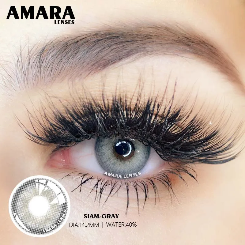 Lentes de contacto de la serie SIAM, lentillas de colores para los ojos, coloreadas, anual, 1 par