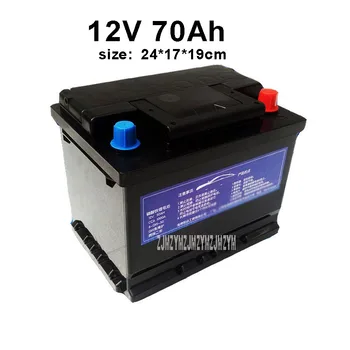 

12V 70Ah Car Start-up Lithium Iron Phosphate Battery LiFePO4 Long Life For Car Vehicle Battery With Charger 24*17*19cm