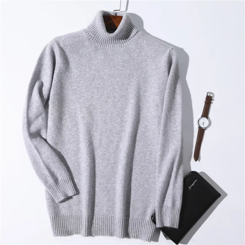 Mens Clothing Sweaters and knitwear Turtlenecks for Men Grey Les Hommes Wool Turtleneck in Steel Grey 